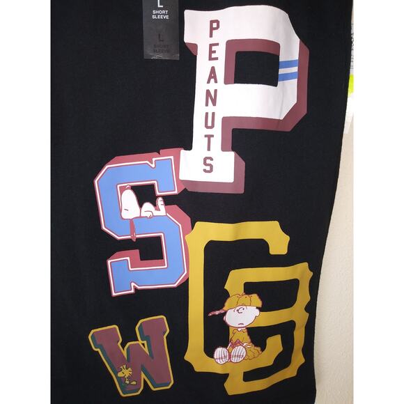 NWT Epic Treads Boy's T-Shirt Short Sleeve Peanuts Black L - Picture 5 of 11